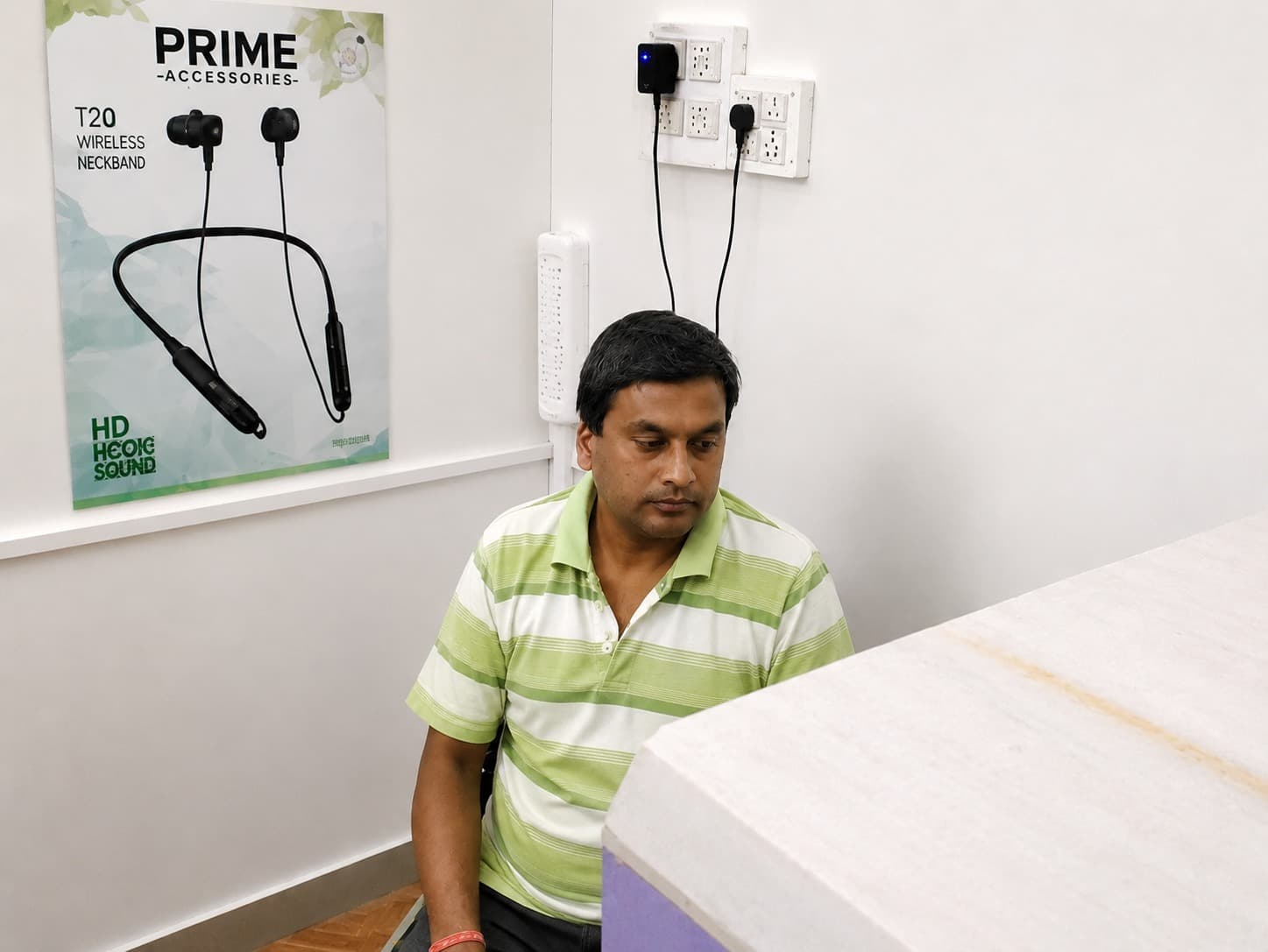 Yogesh at the repair desk